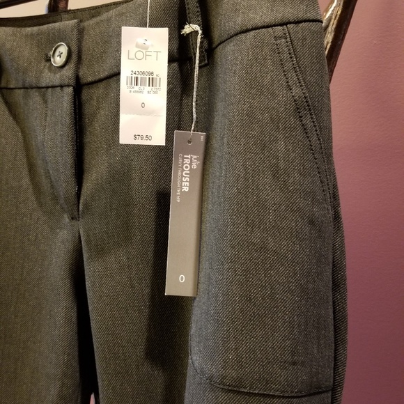 LOFT Julie Trouser Curvy in Custom Stretch Size 0 NWT - Picture 2 of 7